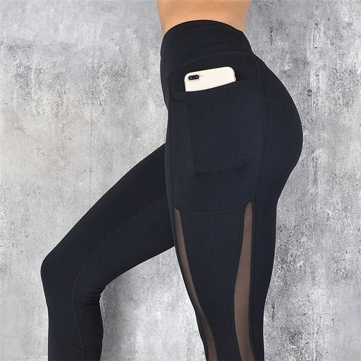 Leggings con Bolsillo Lateral Cintura Alta Tobilleros - High Trend Coture