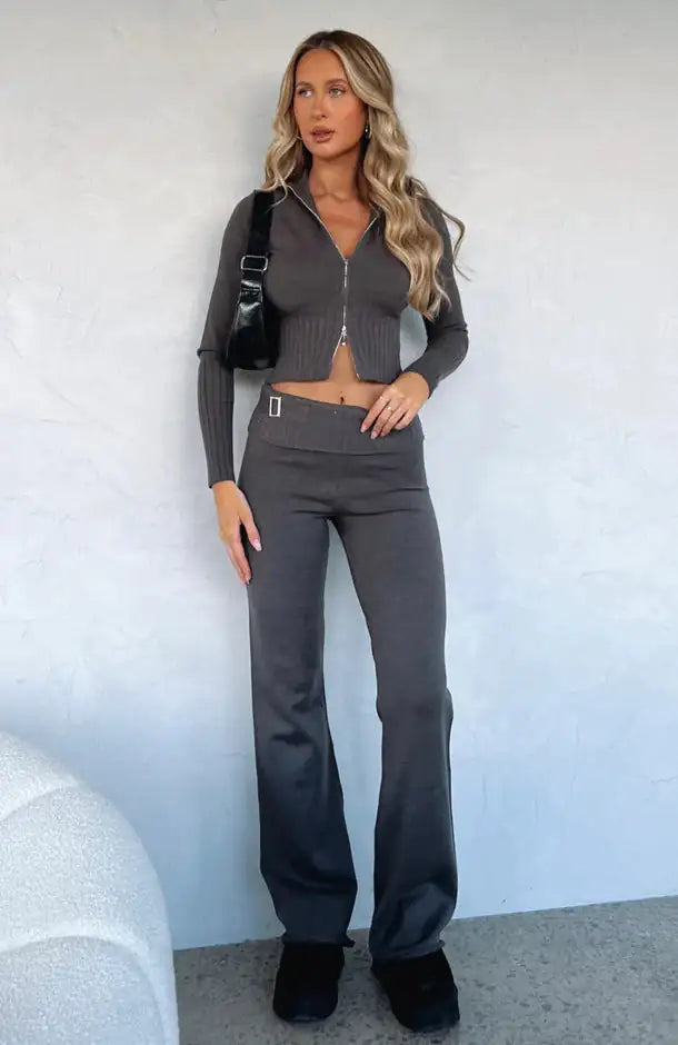 Conjunto de pantalón y top mujer de punto - High Trend Coture