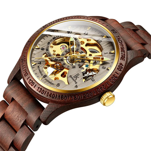 Classic Wooden Men's Mechanical Watch - High Trend Coture