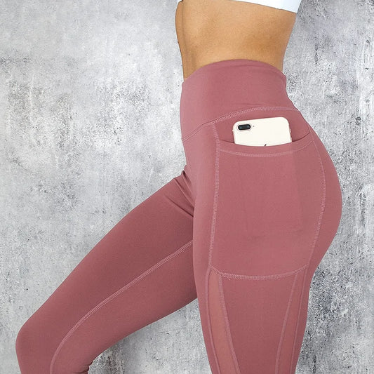 Leggings con Bolsillo Lateral Cintura Alta Tobilleros - High Trend Coture