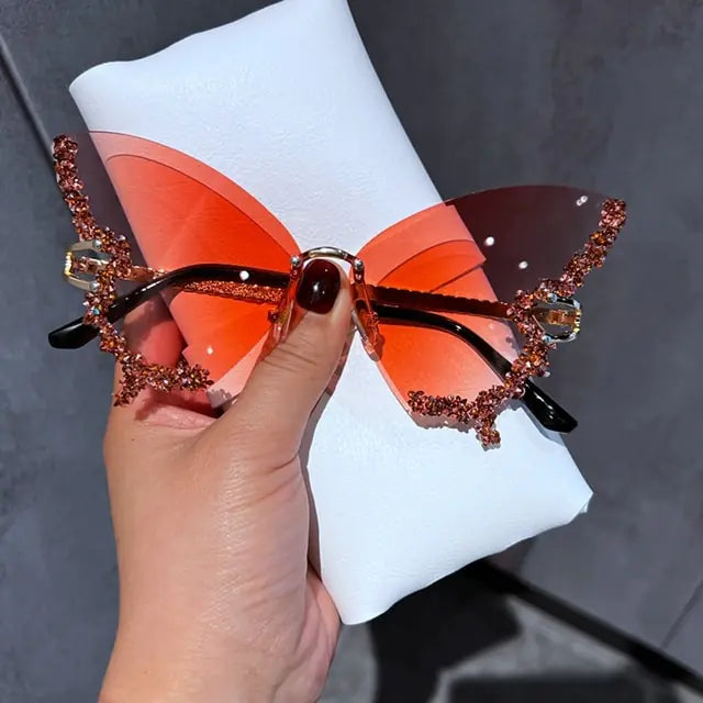 Diamond Butterfly Sunglasses - High Trend Coture