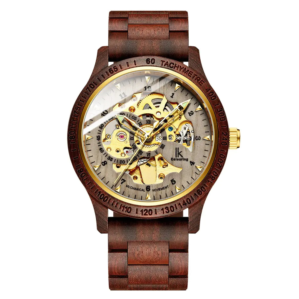 Classic Wooden Men's Mechanical Watch - High Trend Coture