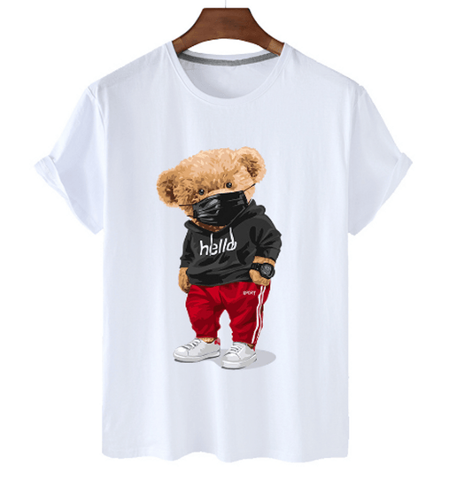 Camiseta con Estampado de Oso - High Trend Coture