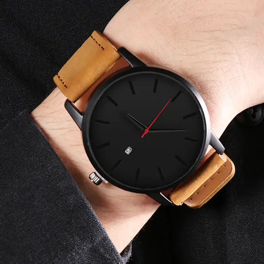 Leather Quartz Watch - High Trend Coture