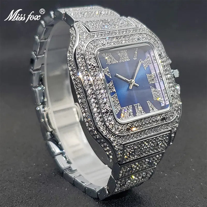 Ice Out Diamond Square Watch - High Trend Coture