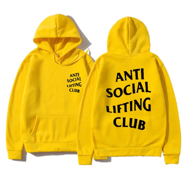 Sudadera antisocial lifting club con capucha - High Trend Coture