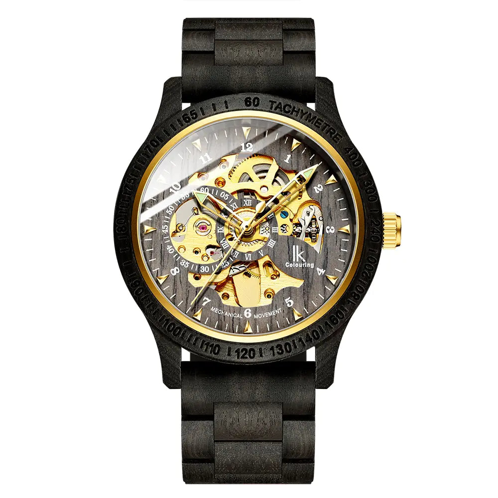 Classic Wooden Men's Mechanical Watch - High Trend Coture