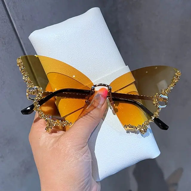 Diamond Butterfly Sunglasses - High Trend Coture