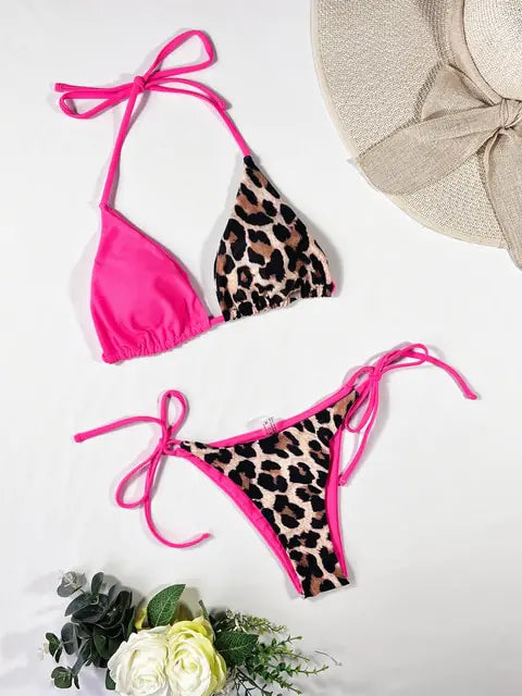 Bikini de 2 Piezas con Estampado de Leopardo - High Trend Coture