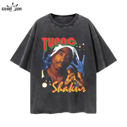 Camiseta Tupac Shakur Gráfica - High Trend Coture