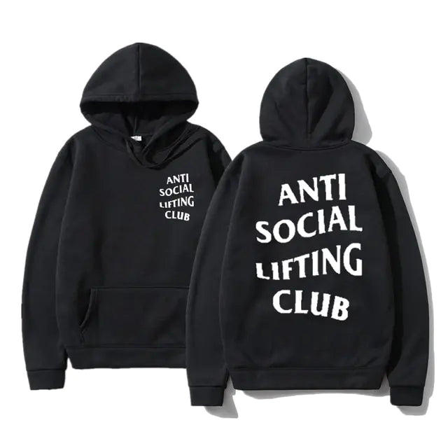 Sudadera antisocial lifting club con capucha - High Trend Coture