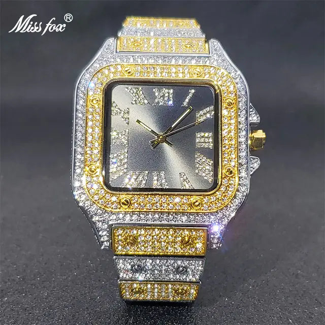 Ice Out Diamond Square Watch - High Trend Coture