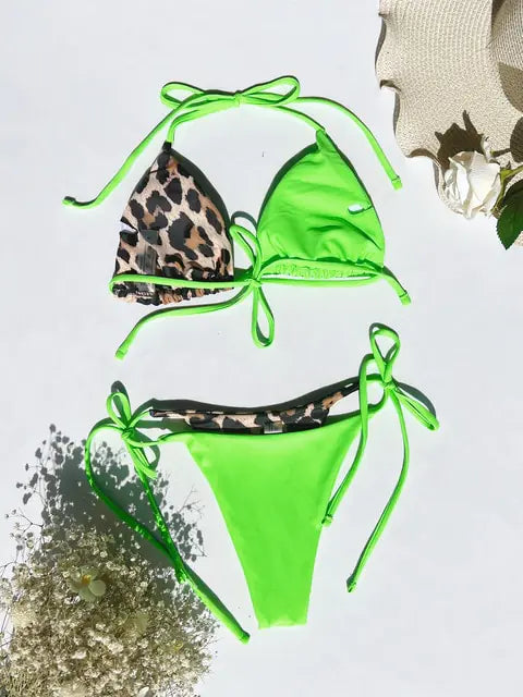 Bikini de 2 Piezas con Estampado de Leopardo - High Trend Coture