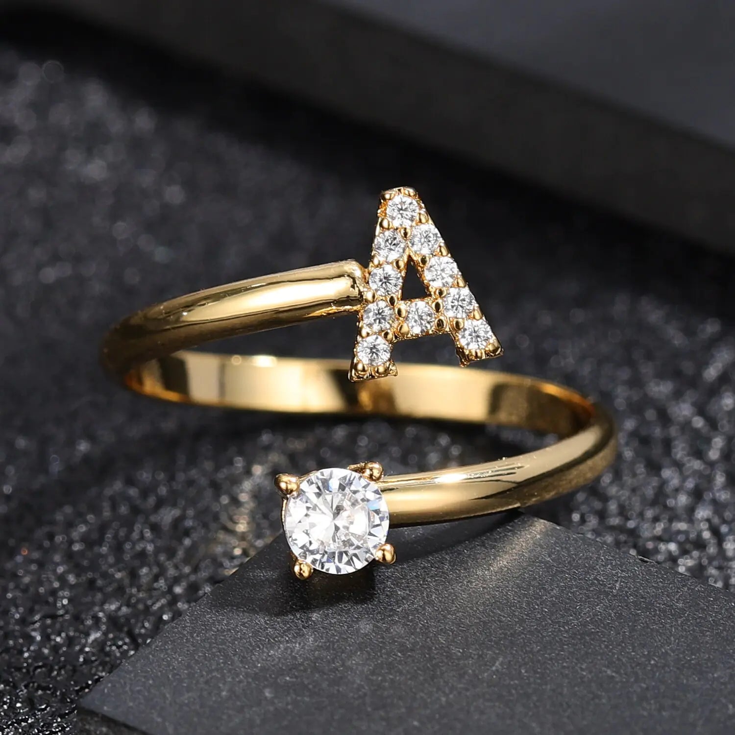 Adjustable Initial Letter Rings - High Trend Coture