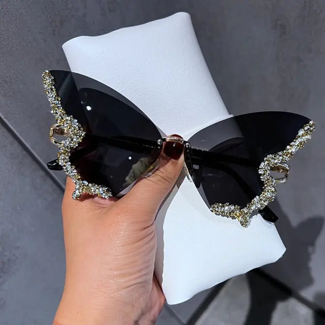 Diamond Butterfly Sunglasses - High Trend Coture