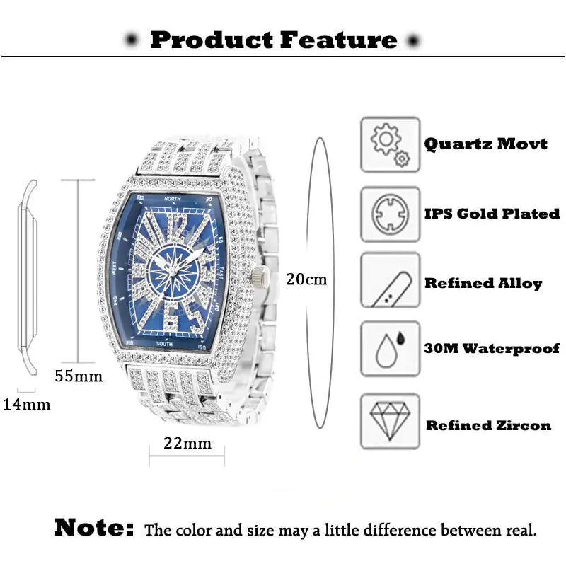 Iced Out Watch For Men - High Trend Coture