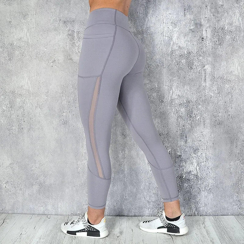 Leggings con Bolsillo Lateral Cintura Alta Tobilleros - High Trend Coture