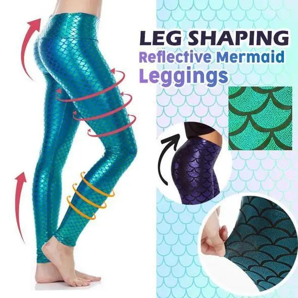 Leggings Compresivos Holográficos Estilo Sirena - High Trend Coture