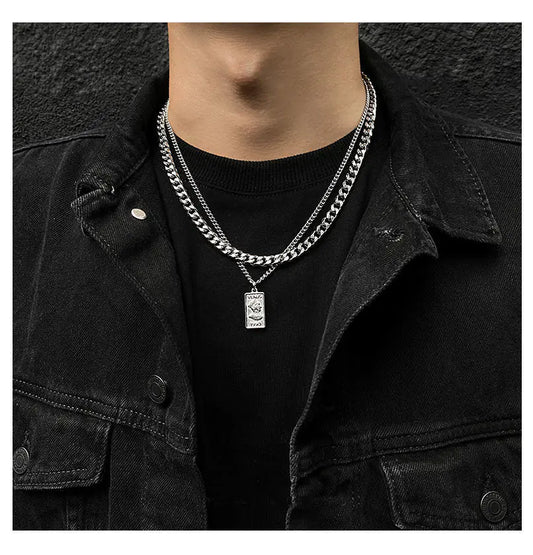 Double Layer Cuban Chain Necklace - High Trend Coture