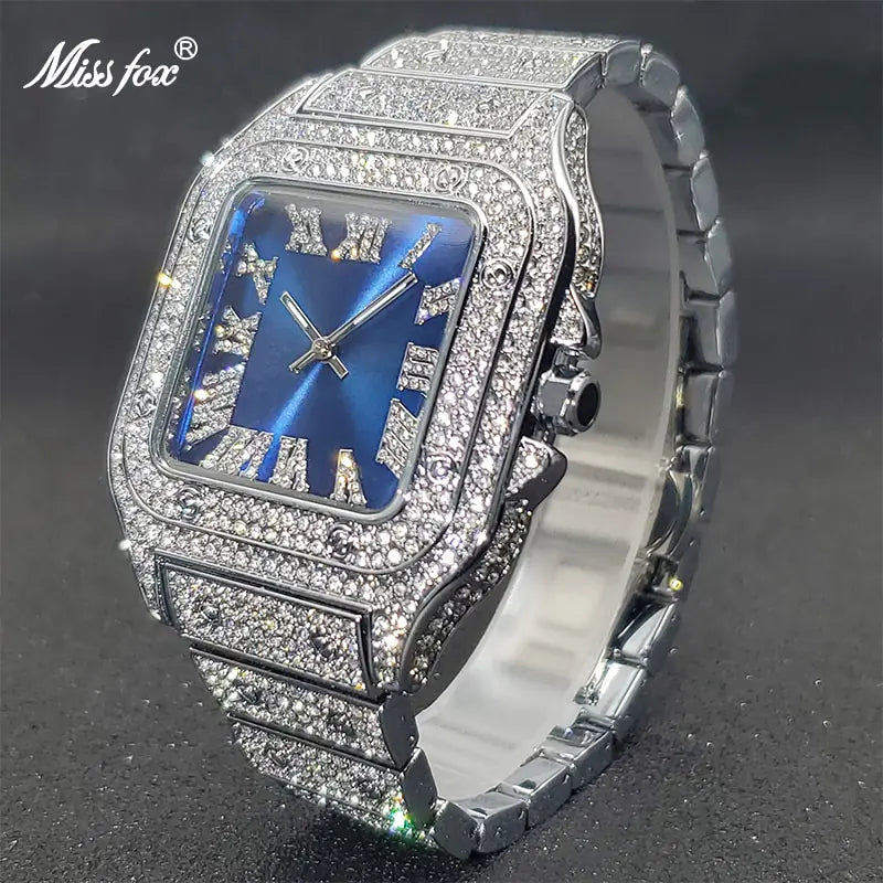 Ice Out Diamond Square Watch - High Trend Coture