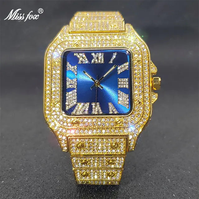 Ice Out Diamond Square Watch - High Trend Coture