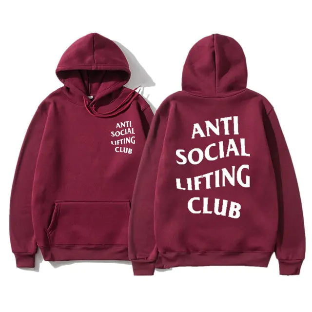 Sudadera antisocial lifting club con capucha - High Trend Coture