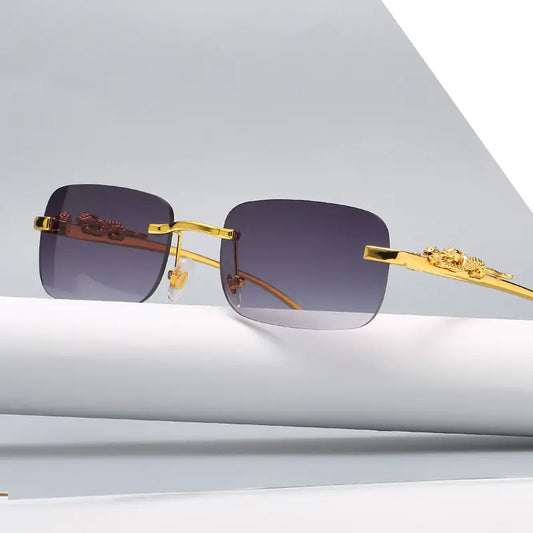 Vintage Rimless Square Sunglasses - High Trend Coture