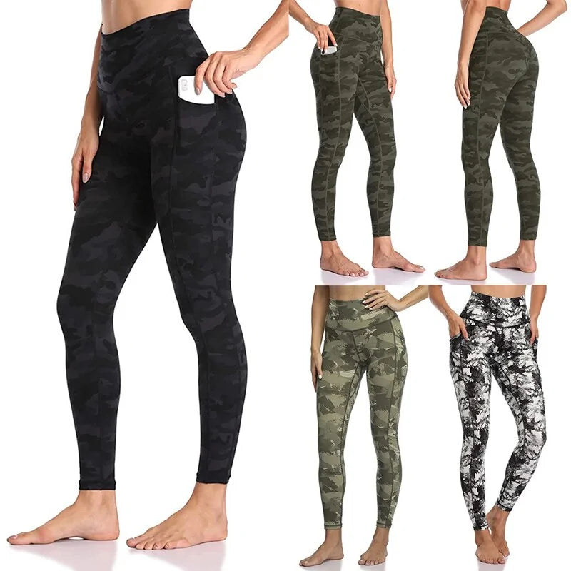 Leggings con Bolsillos en Estampados de Estilo Camuflaje - High Trend Coture