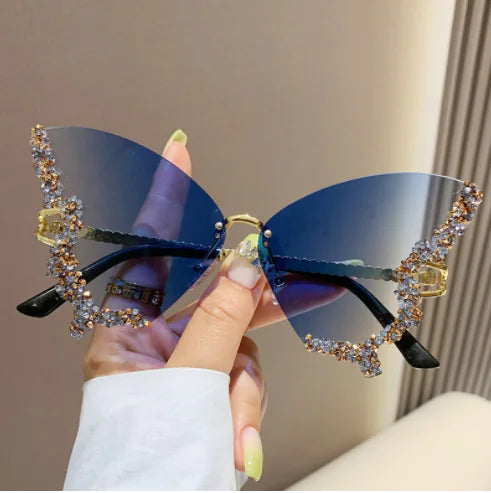 Diamond Butterfly Sunglasses - High Trend Coture