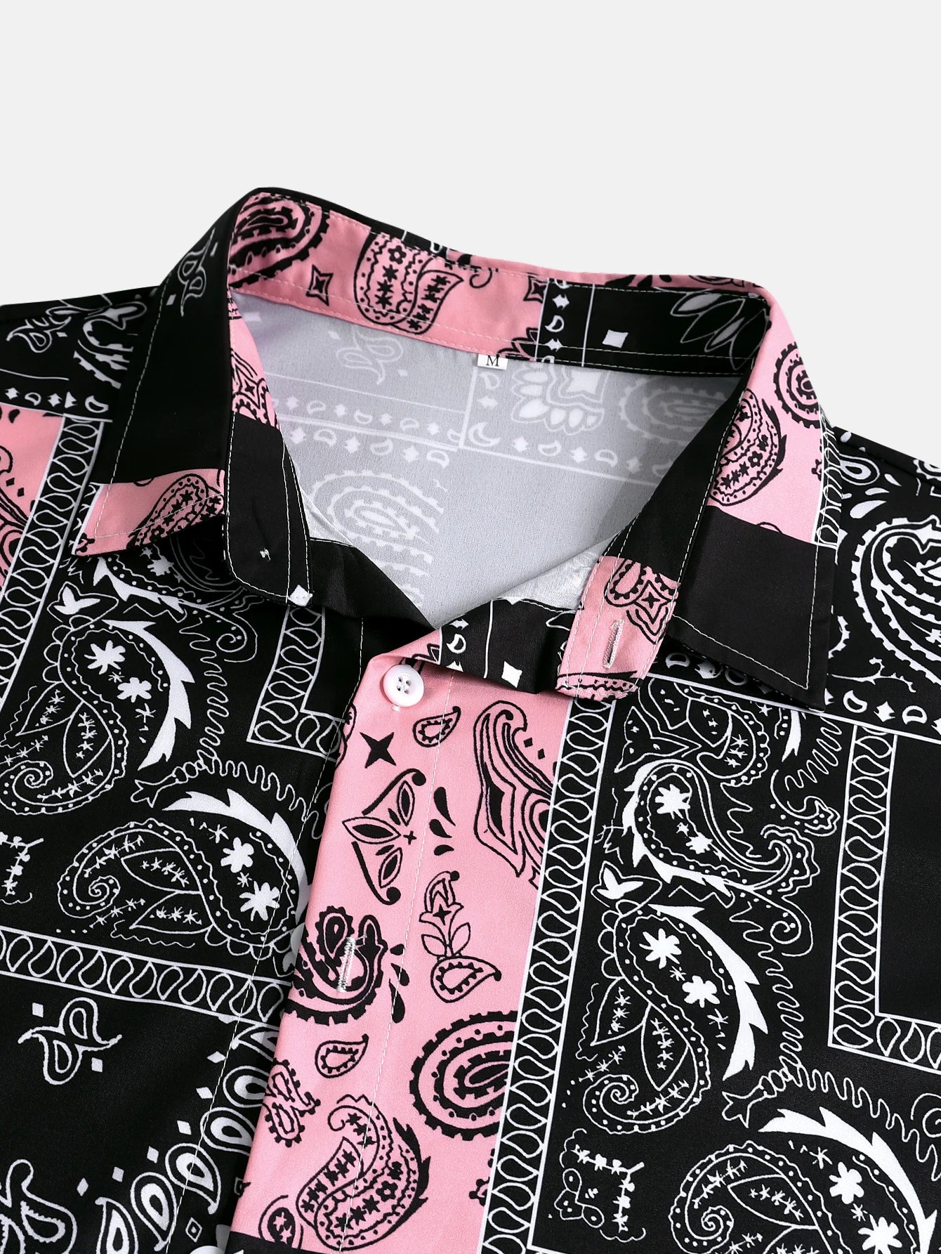 Camisa de Manga Corta de Hombre con Estampado Paisley Casual - High Trend Coture