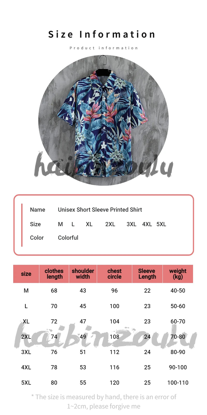 Camisa de Manga Corta Playera para Hombre con Estampado Floral Hawaiano - High Trend Coture