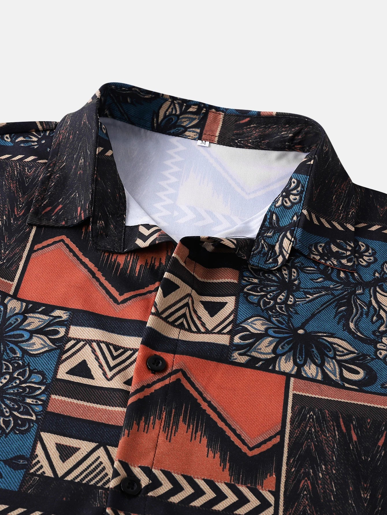 Camisa Estampada de Manga Corta de Verano para Hombre con Estilo Bohemio Informal - High Trend Coture