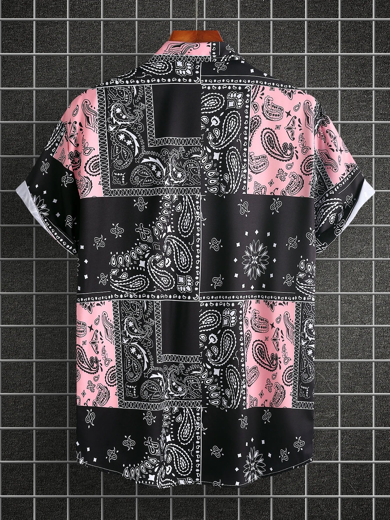 Camisa de Manga Corta de Hombre con Estampado Paisley Casual - High Trend Coture