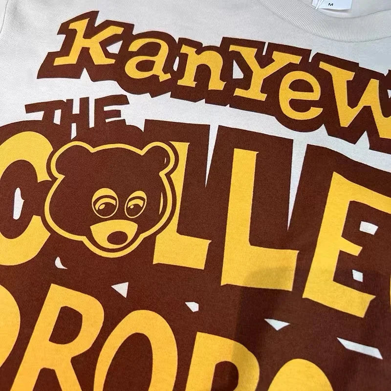 Camiseta de Manga Corta Kanye West Estampado The College Drop Out - High Trend Coture