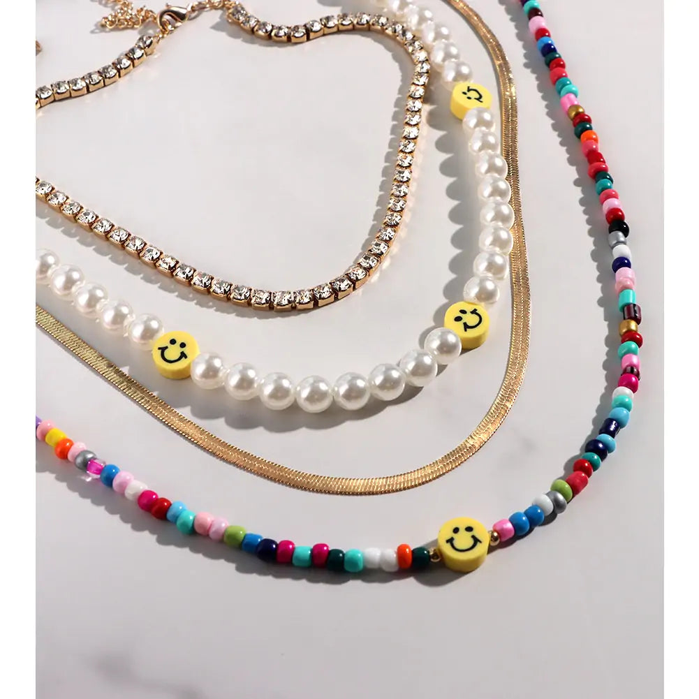 Acrylic Fruit Heart Beads Chain Necklaces - High Trend Coture