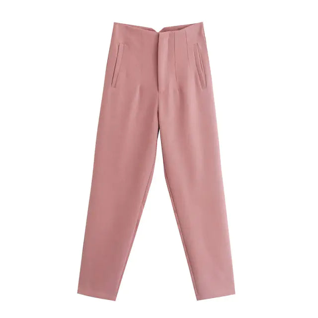 Pantalones de mujer cintura alta de pinza - High Trend Coture