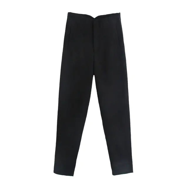 Pantalones de mujer cintura alta de pinza - High Trend Coture