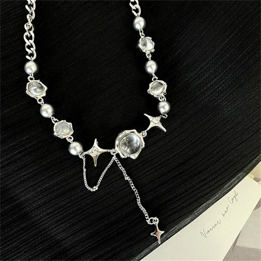 Star Geometric Crystal Chain Necklaces - High Trend Coture