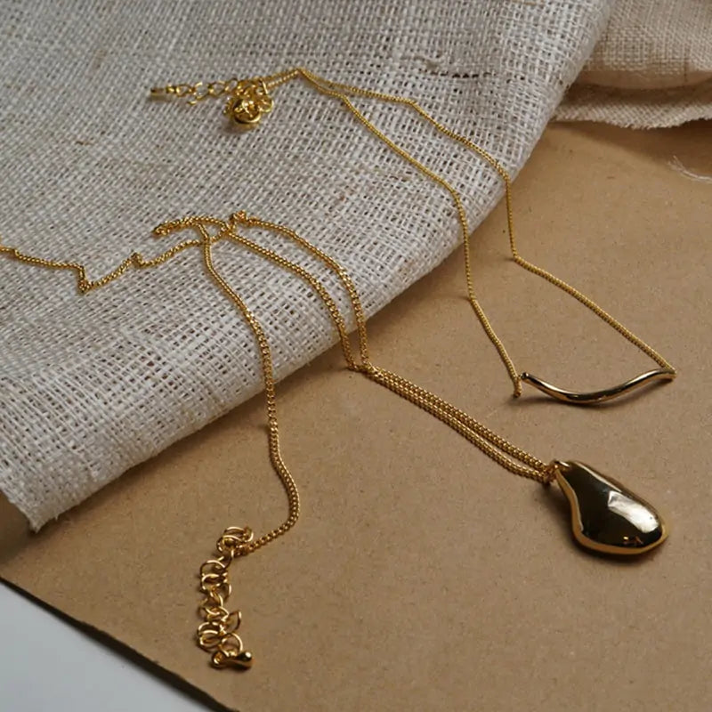 2Pcs Set Waterdrop Irregular Necklaces - High Trend Coture