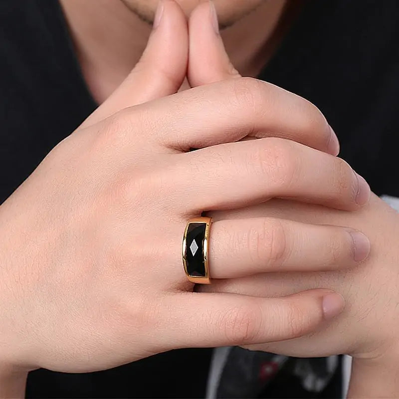 Black Carnelian Stone Rings - High Trend Coture