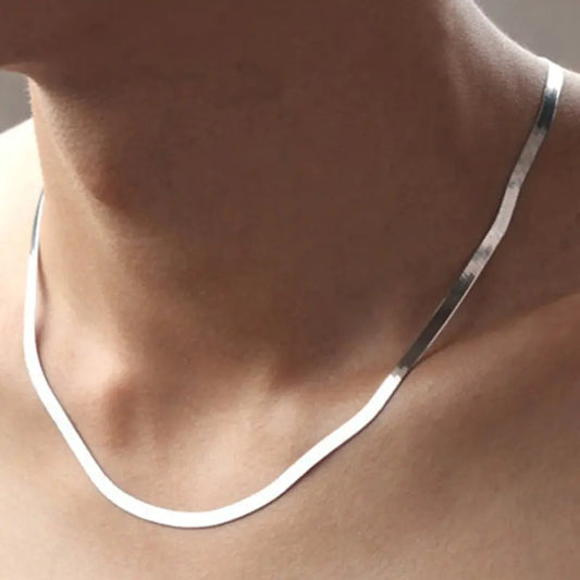 Snake Chain Platinum Plated Men`s Necklaces - High Trend Coture