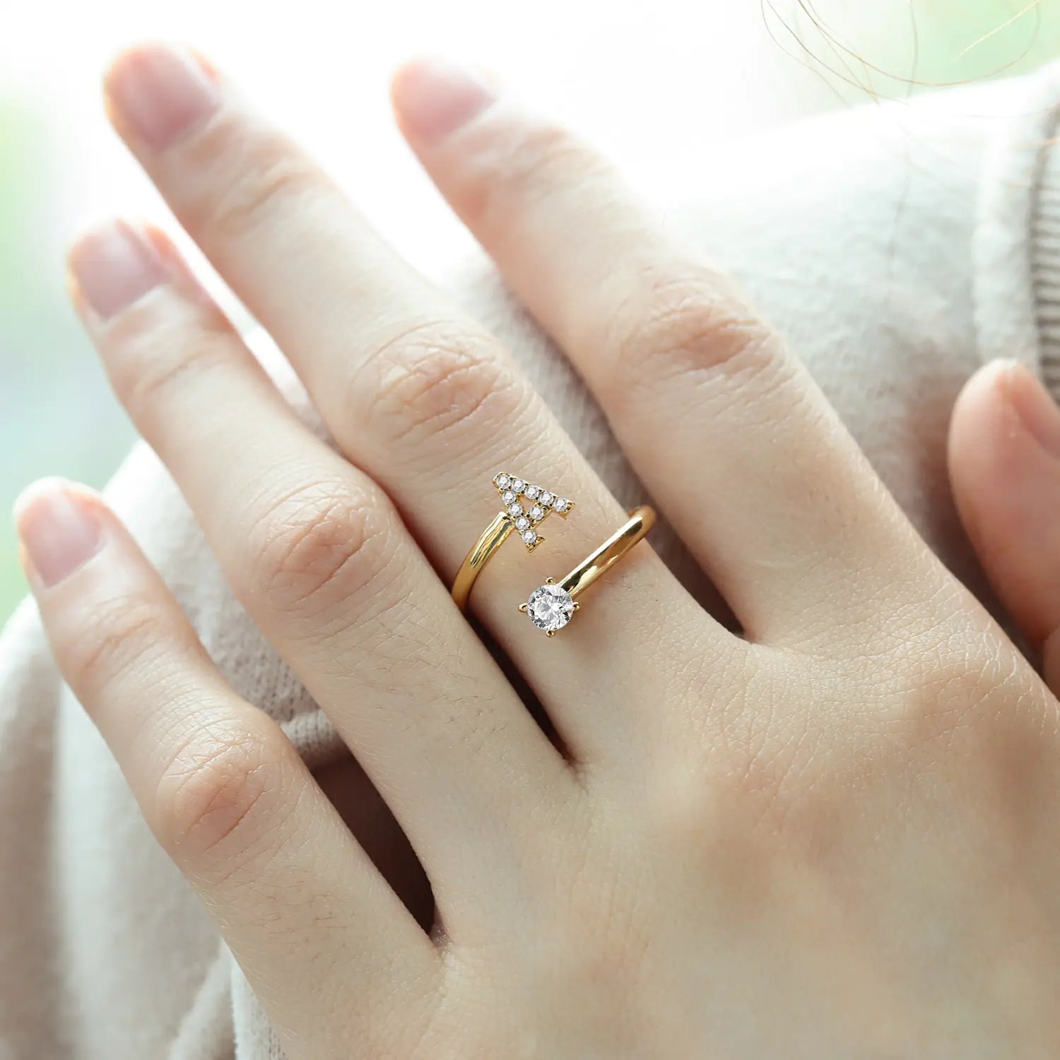 Adjustable Initial Letter Rings - High Trend Coture