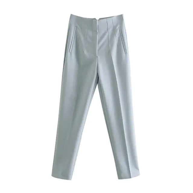 Pantalones de mujer cintura alta de pinza - High Trend Coture