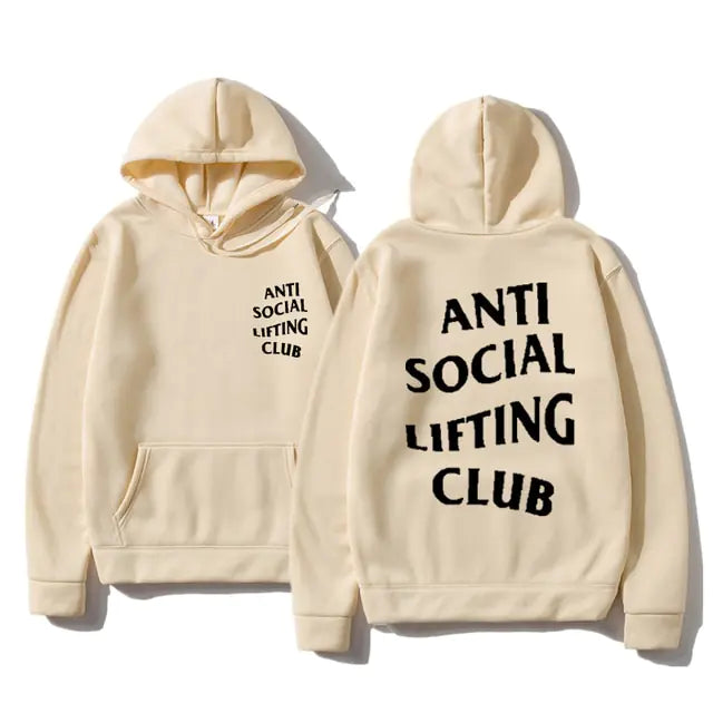 Sudadera antisocial lifting club con capucha - High Trend Coture