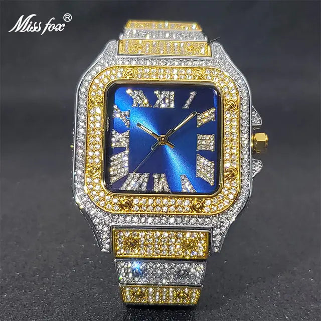 Ice Out Diamond Square Watch - High Trend Coture