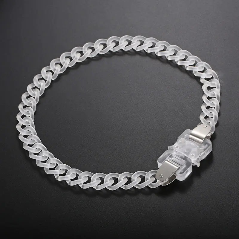 Clear Buckle Men's Chain Necklace - High Trend Coture