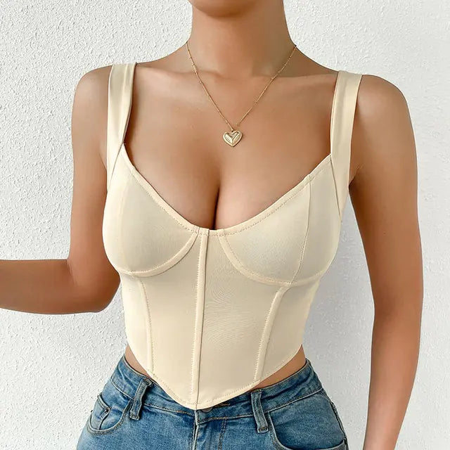 Top de Tubo Corset Ajustado con Tirantes - High Trend Coture