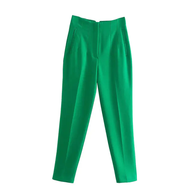 Pantalones de mujer cintura alta de pinza - High Trend Coture