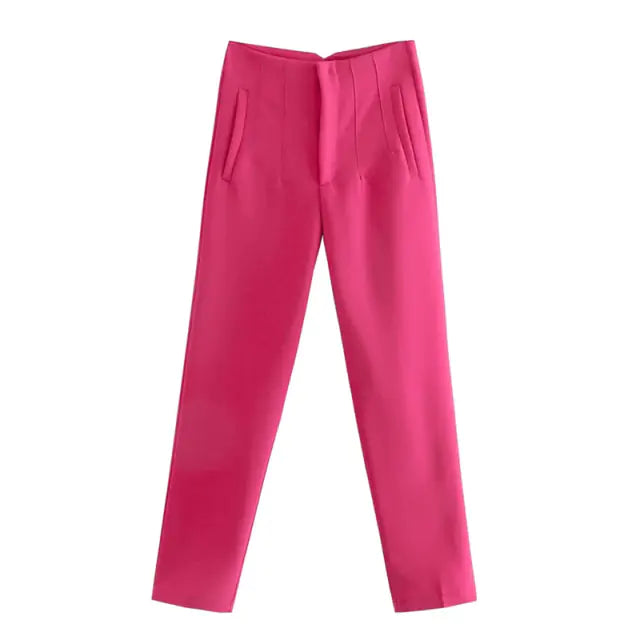 Pantalones de mujer cintura alta de pinza - High Trend Coture