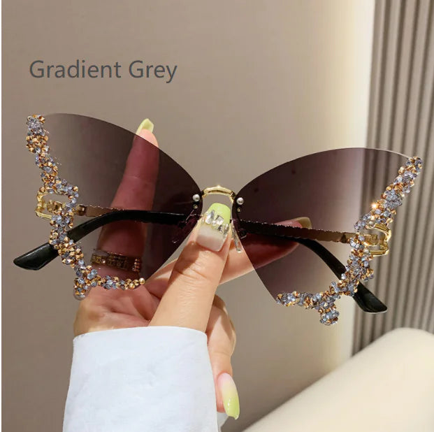 Diamond Butterfly Sunglasses - High Trend Coture